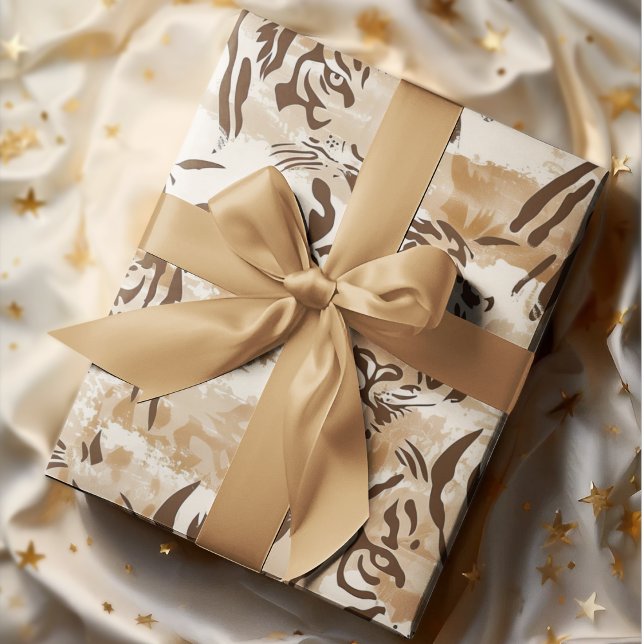 Boho Chic Tiger Print Design  Wrapping Paper (Creator Uploaded)