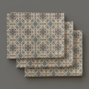 boho-chic tile-like pattern vintage aesthetic  fabric