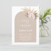Boho Chic Tropical Baby Shower Girl Invitation (Standing Front)