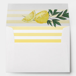 Boho- Chic Tropical Lemon with Return Address Enve Envelope
