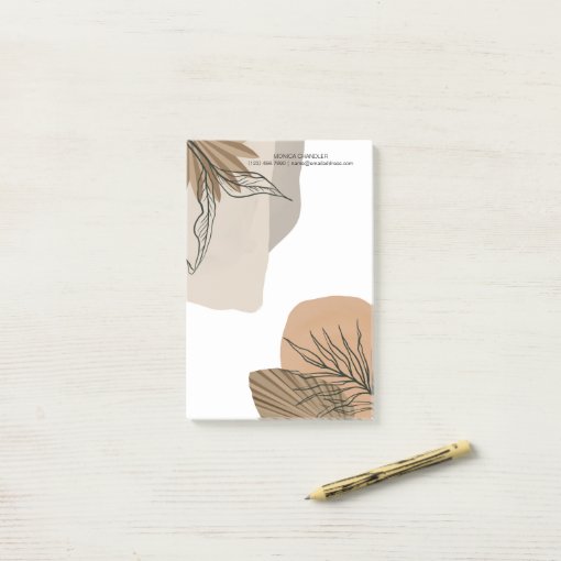 Boho Chic Tropical Monogram Post-it Notes | Zazzle