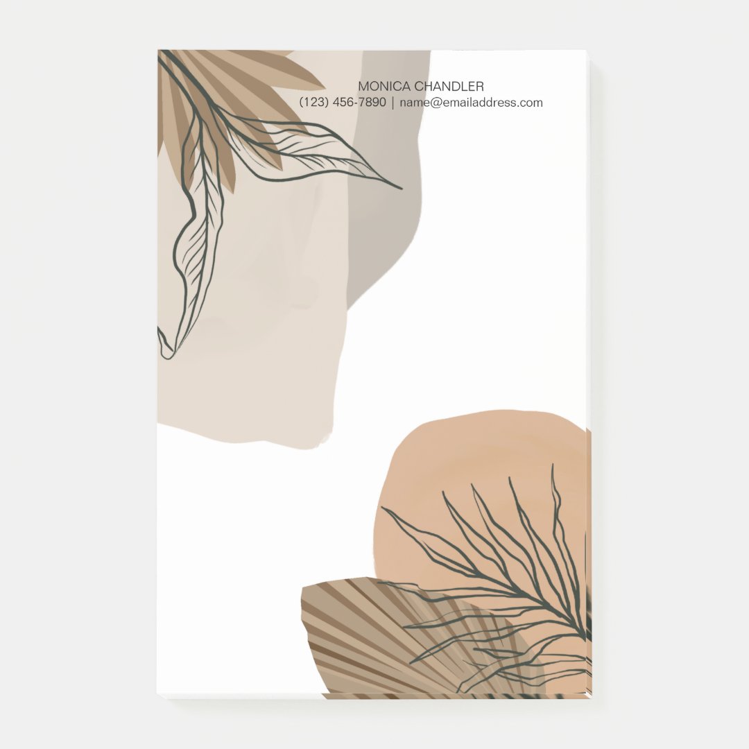 Boho Chic Tropical Monogram Post-it Notes | Zazzle