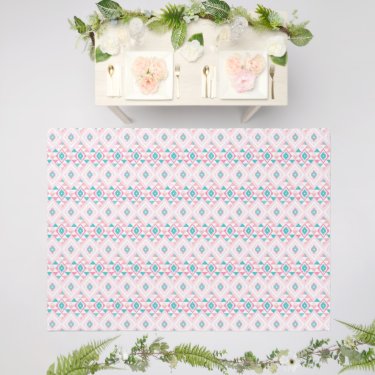 Boho Chic Turqoise & Pink Aztec Pattern