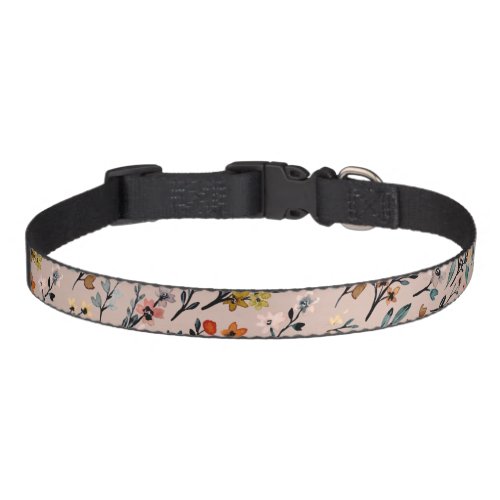 Boho Chic Vibes Dusty Rose Watercolor Pet Collar