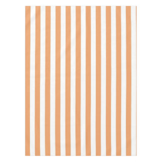 Boho Chic Vibrant Orange Stripes Spring & Summer Tablecloth