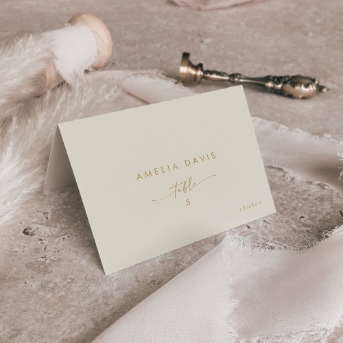 Boho Chic Vintage Gold Guest Name Place Cards