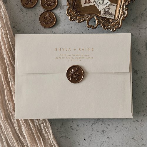 Boho Chic Vintage Gold Wedding Envelopes