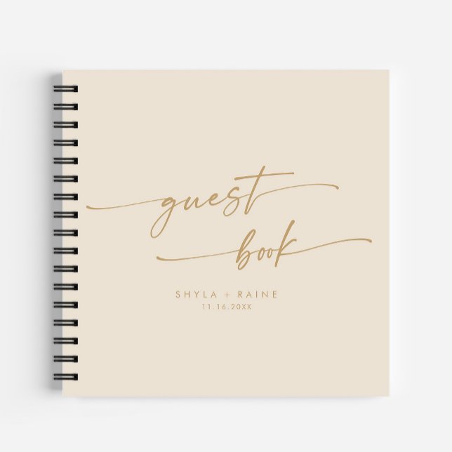 Boho Chic Vintage Gold Wedding Guest Book (Creator Uploaded)