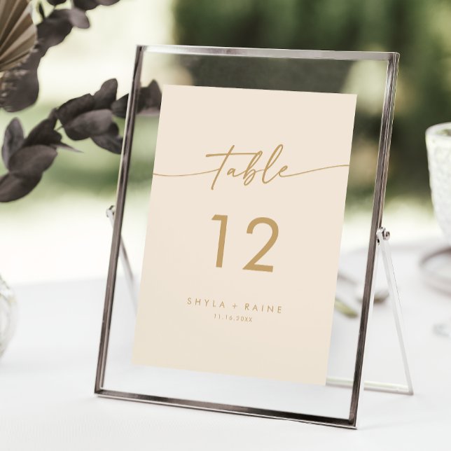 Boho Chic Vintage Gold Wedding Table Numbers (Creator Uploaded)
