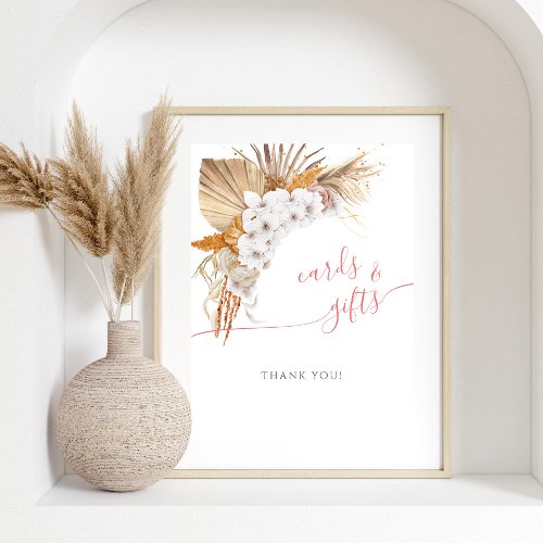 Boho Chic Watercolor Baby Shower Cards  Gifts Poster