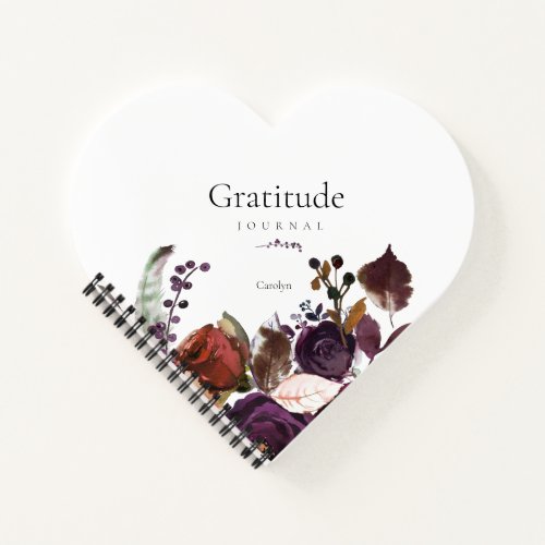 Boho Chic Watercolor Floral Gratitude Journal