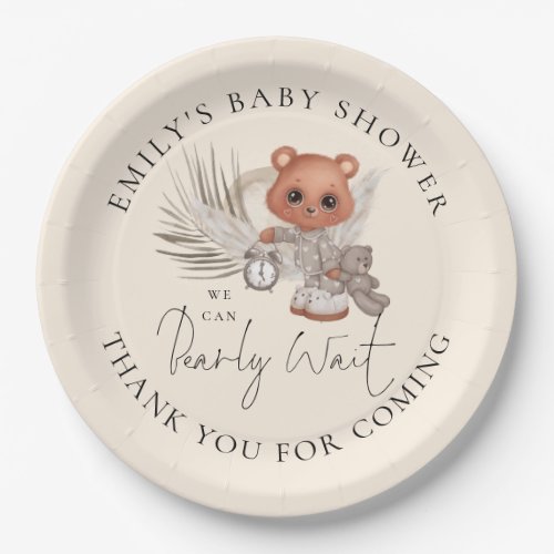 Boho Chic We Can Bearly Wait Thanks Baby Shower  Paper Plates