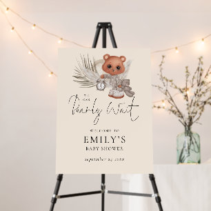 Boho Chic We Can Bearly Wait Welcome Baby Shower  Foam Board