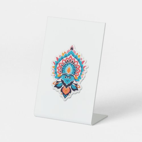 Boho Chic Wedding Invitation Pedestal Sign