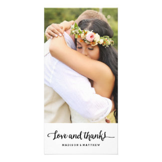 Boho Chic | Wedding Thank You Photo Card