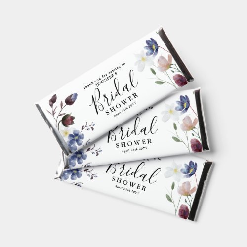 Boho Chic Wild Flower Bridal Shower Thank You Hershey Bar Favors