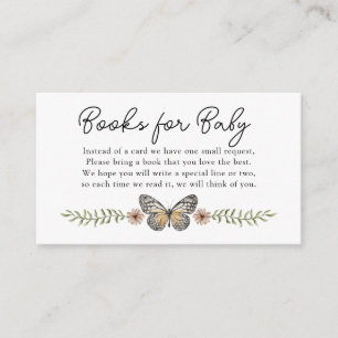 Boho Chic Wildflower Books for Baby Enclosure Card