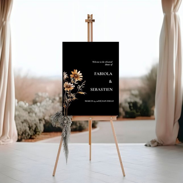 Boho Chic Wildflower Rehearsal dinner Welcome Sign (Creator Uploaded)