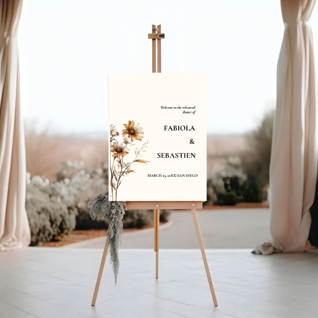 Boho Chic Wildflower Rehearsal dinner Welcome Sign (Creator Uploaded)