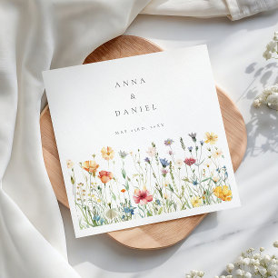 Boho Chic Wildflower Wedding Napkins
