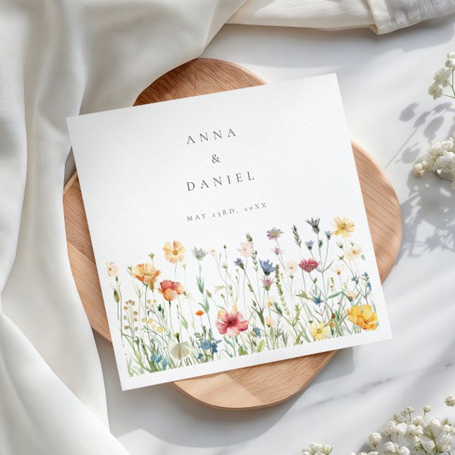 Boho Chic Wildflower Wedding Napkins (Creator Uploaded)