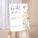 Boho Chic Wildflowers Bridal Shower Welcome Sign<br><div class="desc">Boho Chic Wildflowers Bridal Shower Welcome Sign</div>