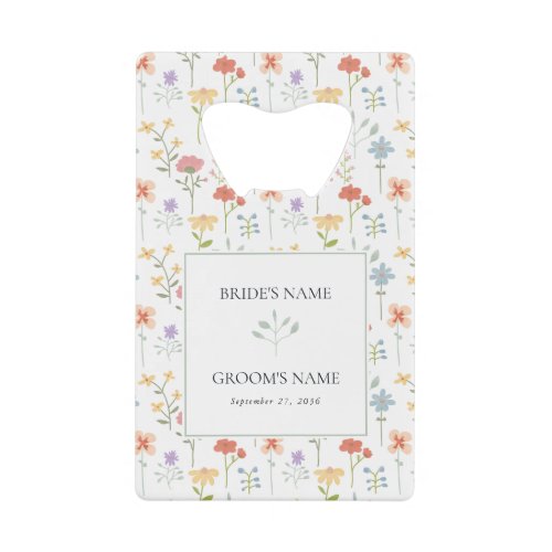 Boho Chic Wildflowers Modern Floral Wedding Favor