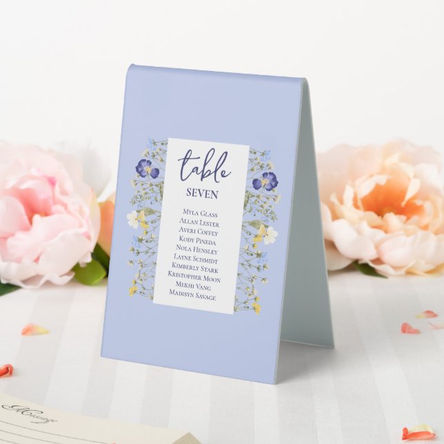 Boho chic Wildflowers Script Wedding Place Cards Table Tent (In SItu (Wedding))