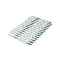 boho chic yellow blue arrows bath mat