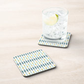 boho chic yellow blue watercolor arrows coasters (Right Side)