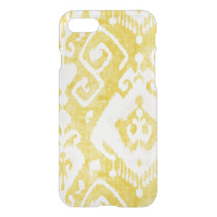 Boho chic yellow ikat tribal pattern iPhone SE/8/7 case