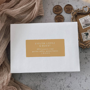 Boho Chic Yellow Marigold Guest Address Labels