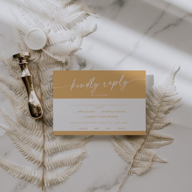 Boho Chic Yellow Marigold Menu Choice Wedding (Creator Uploaded)