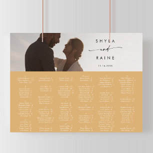Boho Chic Yellow Marigold Picture Seating Chart
