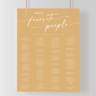 Boho Chic Yellow Marigold Printable Seating Chart