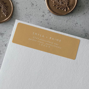 Boho Chic Yellow Marigold Return Address Labels