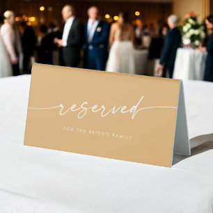 Boho Chic Yellow Marigold Wedding Reserved Sign