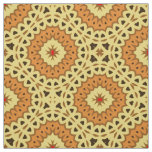 Boho Chic Yellow &amp; Orange Mosaic Geometric Pattern Fabric