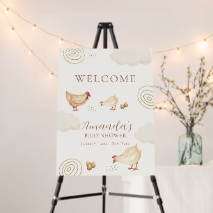 Boho Chick Hatching Soon Baby Shower Welcome Sign