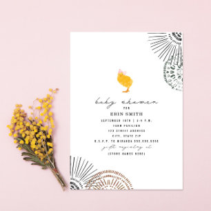 Boho Chick Pink Baby Shower Invitation