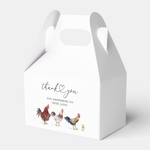 Boho Chicken Baby Shower Favor Boxes
