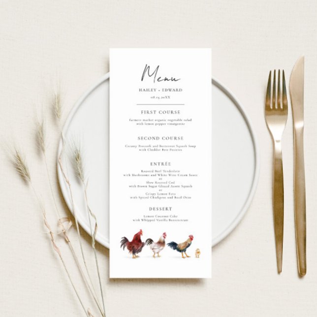 Boho Chicken Wedding Dinner Menu (Creator Uploaded)
