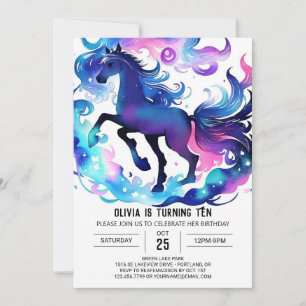 Boho Children's Pony Birthday Invitation