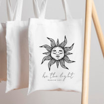 Boho Christian Bible Verse Be the Light Sunshine Tote Bag