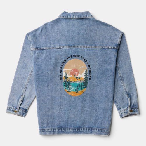 Boho Christian His Mercies Are New In The Morning  Denim Jacket