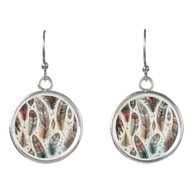 Boho Christmas Earrings (Front)