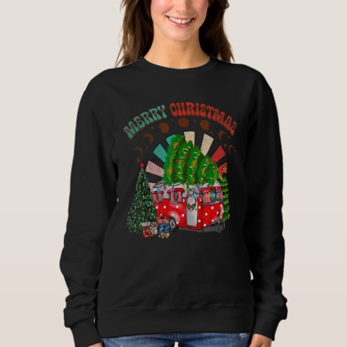 Boho Christmas Hippie Merry Christmas Groovy Chris Sweatshirt