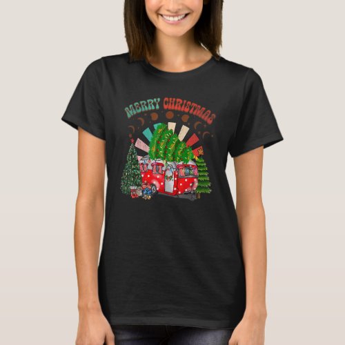 Boho Christmas Hippie Merry Christmas Groovy Chris T_Shirt