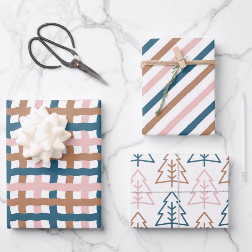 Boho Christmas Holiday  Wrapping Paper Sheets