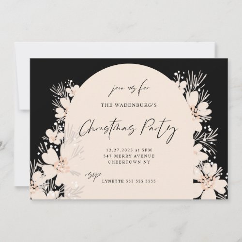 Boho Christmas Party in Desert DArk Invitation